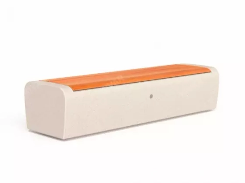 Скамейка «Вернисаж» прямая секция с настилом