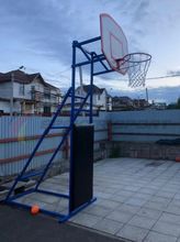 Стойка стритбольная складная с фанерным щитом, кольцом, сеткой и защитой Street