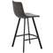 Полубарный стул Netro 66 см, серый на черных металлических ножках | Купить в Hallberg.ru