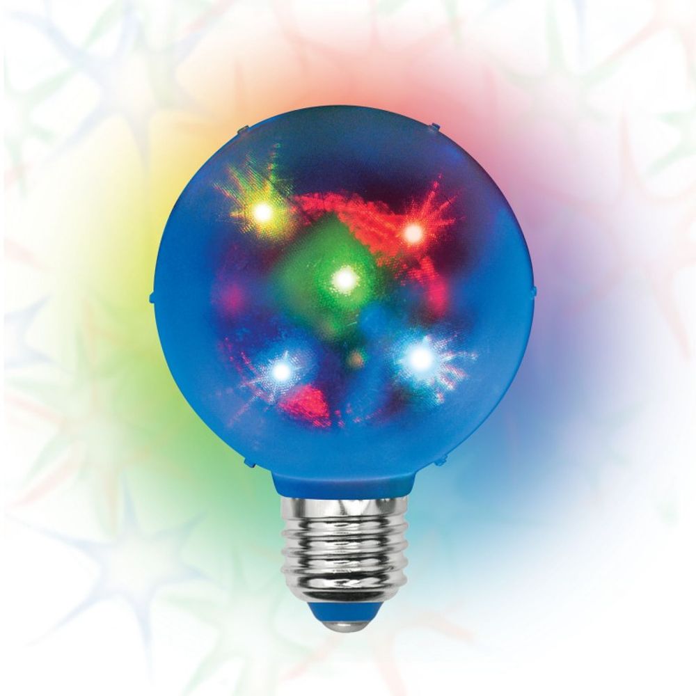 ULI-Q308 1.5W-RGB-E27 ДИСКО ШАР 3D Светодиодный светильник. Свечение 3D звёзды. 220В. Диаметр 8см. ТМ Volpe.