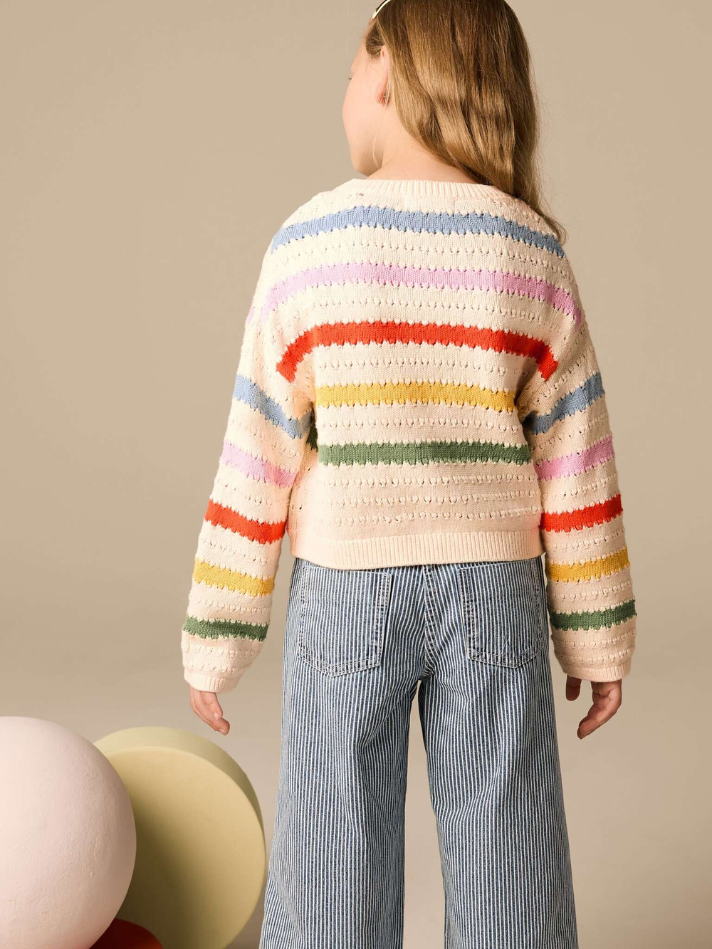 Джемпер для девочки Next E25-068, Молочный