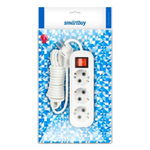 Удлинитель бытовой 3 гн, 3 м, ПВС, 3х1 мм2, с/з, выкл, Smartbuy, SBE-16-3-03-ZS