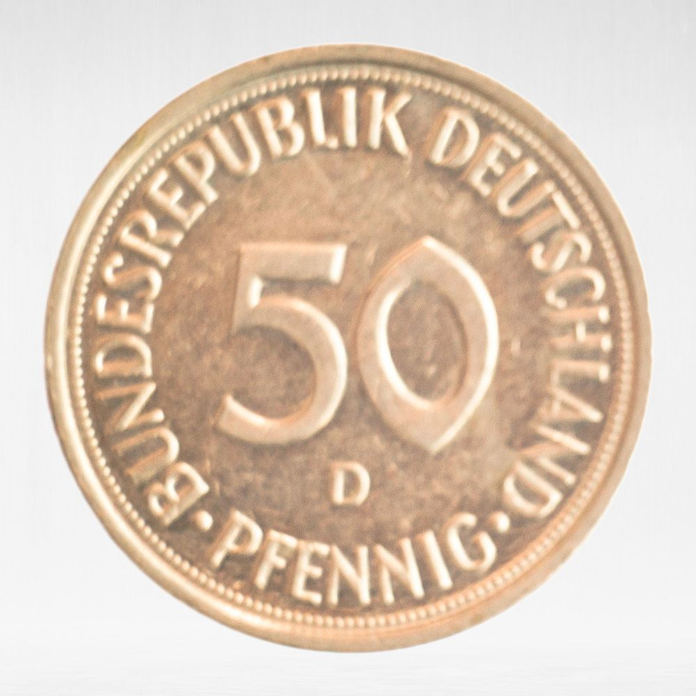 Germany, 50 Pfennigs, 1991, (Munich Mint - "D"), VF