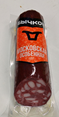 Колбаса МОСКОВСКАЯ ОСОБЕННАЯ, в/к, 0,3кг, Бычков