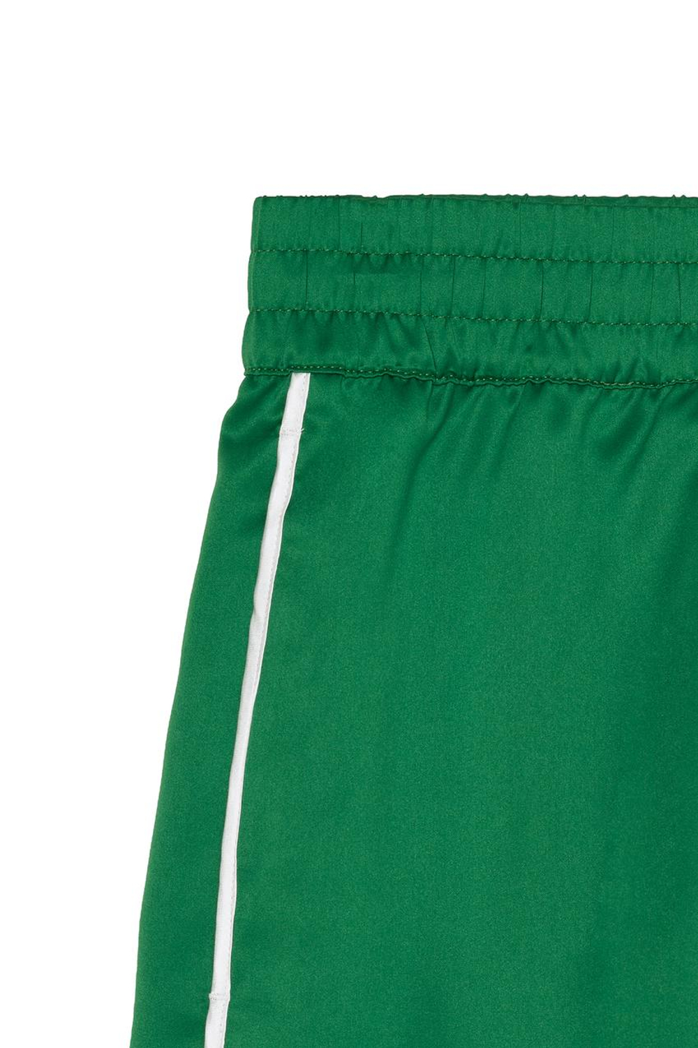 ZARA X BENITO ANTONIO КОНТРАСТНЫЕ АТЛАСНЫЕ ШОРТЫ, ЗЕЛЕНЫЙ