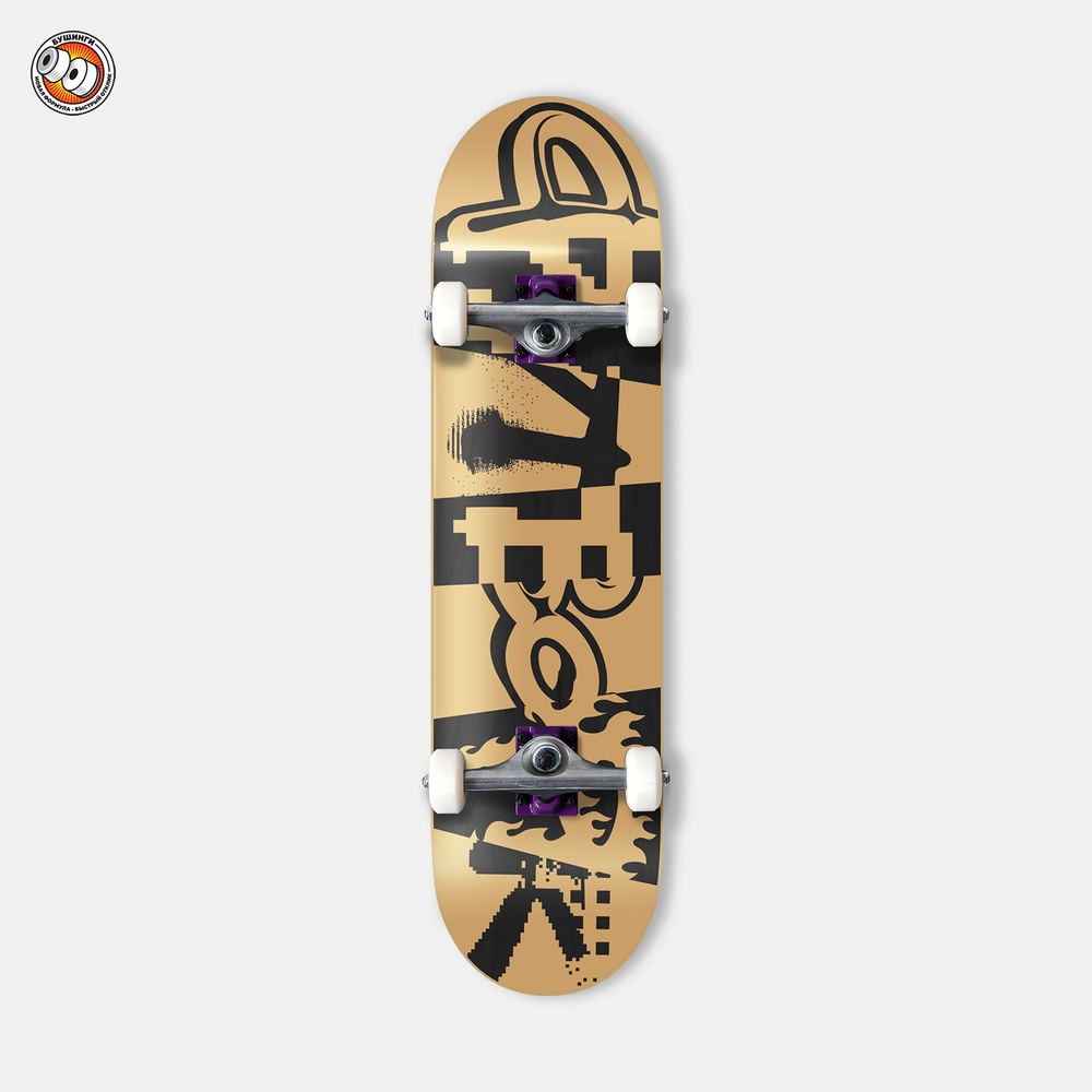 Скейтборд Футворк Микс Золото 8.125 x 31.625” (Purple/Raw)
