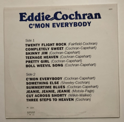 Винтажная виниловая пластинка LP Eddie Cochran CMon Everybody (Denmark 1985)