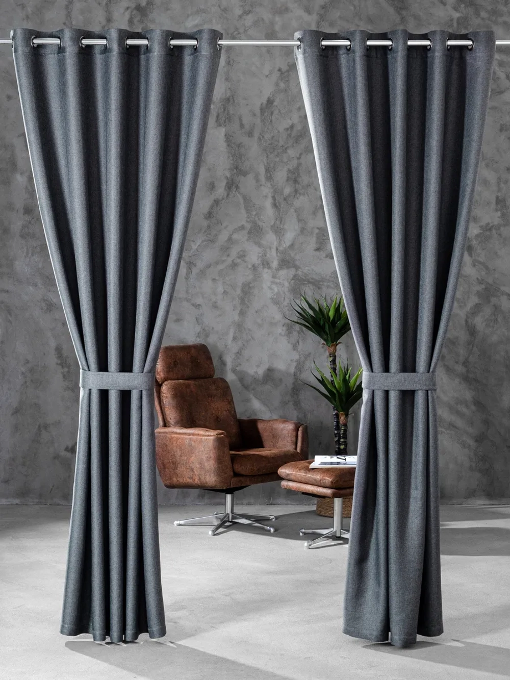 Комплект штор на люверсах - 2 шт