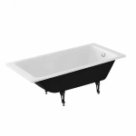 Ванна чугунная Delice Parallel Comfort DLR220506RB 180х80 белая с черными матовыми ручками