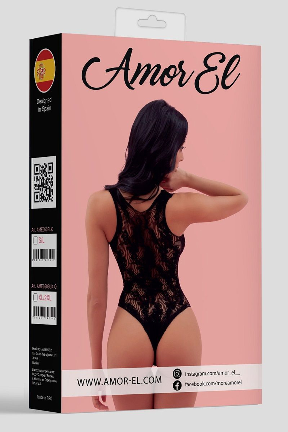 Сексуальное боди с V-образным вырезом (Размер: S-M-L) (Цвет: черный)