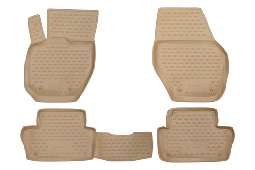 Коврики в салон для VOLVO XC60 2007-, 4 шт. (полиуретан, бежевый) NLC.50.09.212