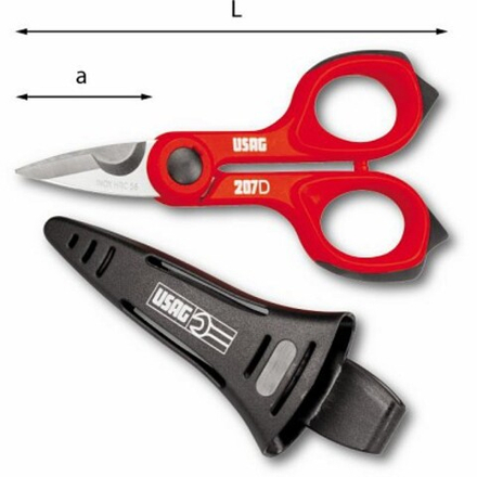 207 D Ножницы для электрика, USAG (Италия)
