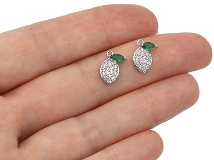 Подвеска "Лимон" 12мм, со стразами