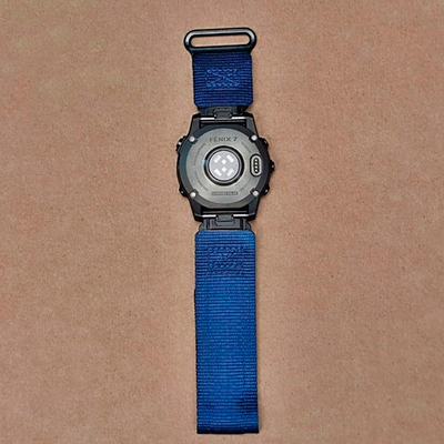 Нейлоновый ремешок Hemsut Rugged 22 мм для Garmin Fenix 7 6 5, Epix Gen 2 47mm, MARQ, Instinct, Forerunner (Темно-синий)