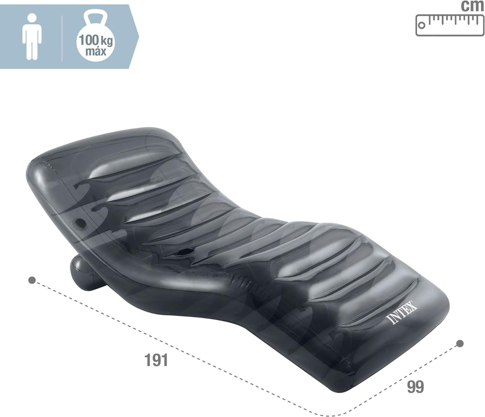 Надувное кресло-шезлонг Intex "Карбон" 191X99, 56875