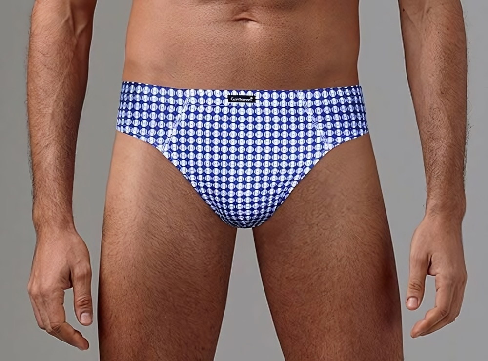 Хлопковые трусы-слипы Gentlemen - 2 шт. (Размер: XL) (Цвет: синий с голубым)