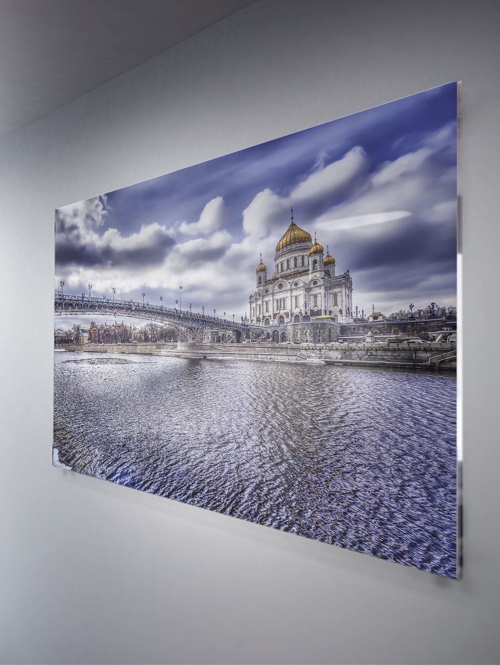 Фото картина на стекле / на стену / в подарок "Москва" 28х40 см. Декор для дома, подарок