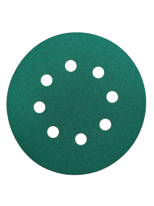 125мм P100 диск самозацепляющийся пленочный ЗЕЛЕНЫЙ с отверстиями