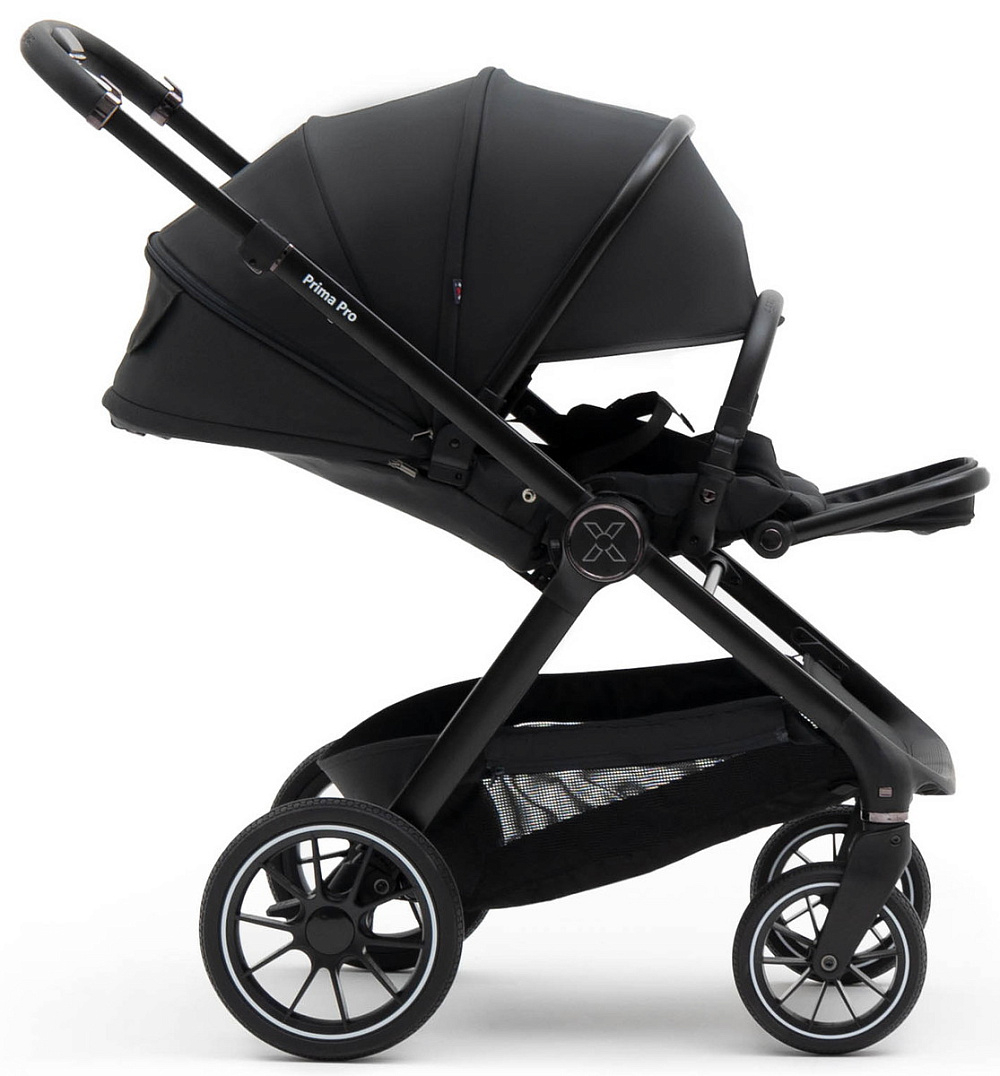 Коляска Agex Prima Pro 3 в 1 с автокреслом i-Team ATG080 Grey APA657 Midnight Grey (Темно-серый)