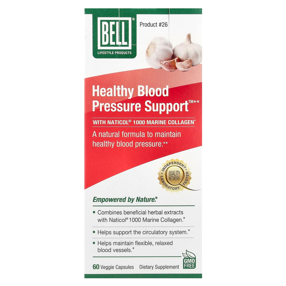 Bell Lifestyle, Healthy Blood Pressure Support ™, 60 растительных капсул