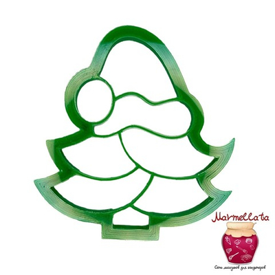 Вырубка пластиковая "Елка с шапкой"