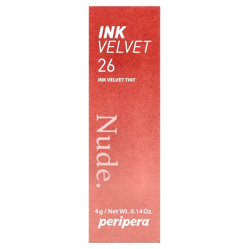 Peripera, Ink Velvet, тинт для губ, оттенок 26 Well-Made Nude, 4 г (0,14 унции)
