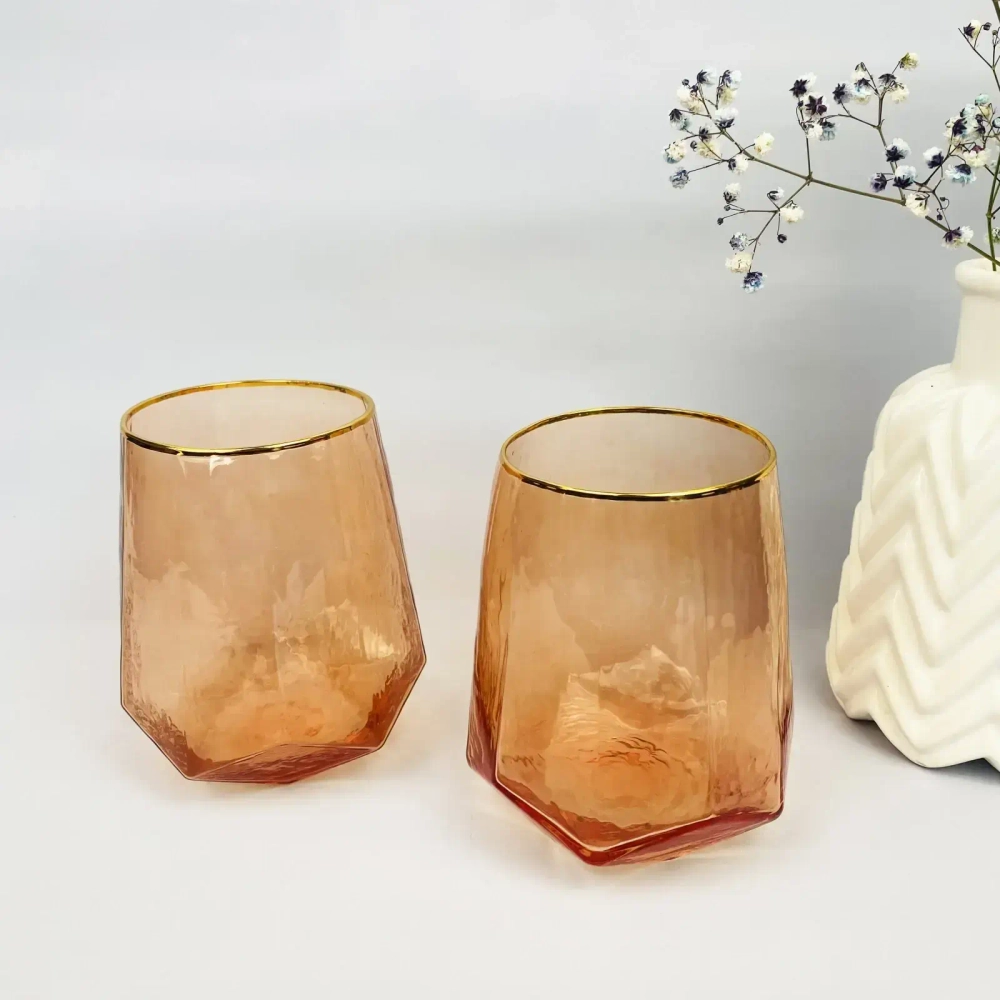 Стакан 450мл «ICE CRYSTAL» в наборе 4шт, медовый