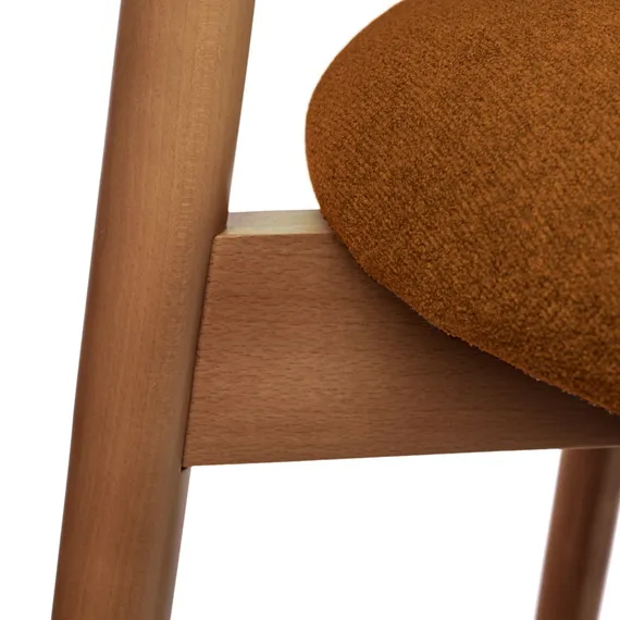 Полубарный стул Mod, орех, терракотовое букле