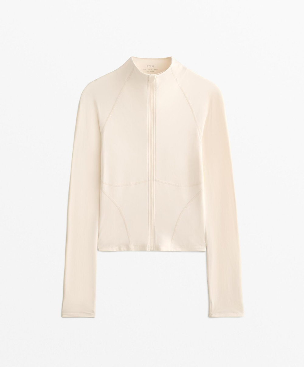 Oysho Легкая и теплая высокотехнологичная куртка Running, экрю