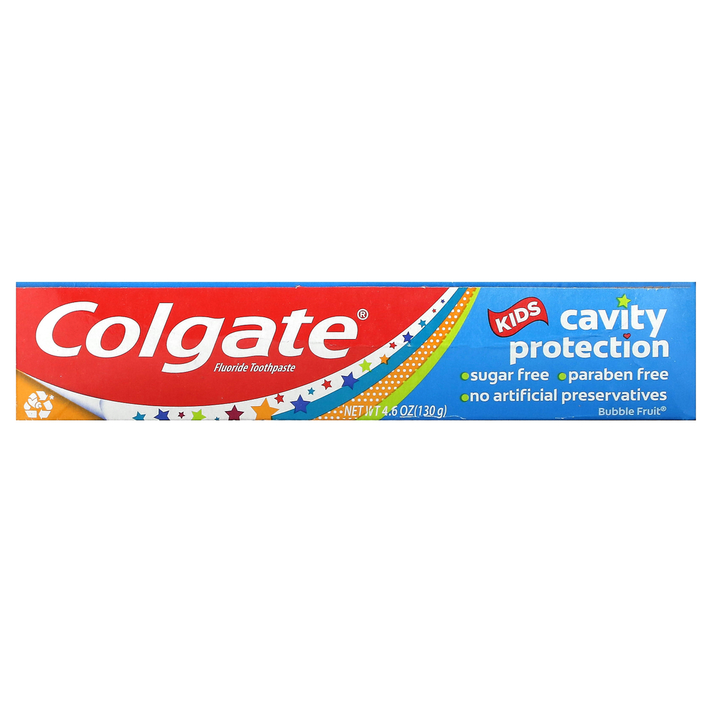 Colgate, Kids, фторсодержащая зубная паста для детей, пузырьки с фруктами, 130 г (4,6 унции)