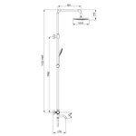 Душевая система термостат  G2490 GAPPO лейка "Тропический душ" D225 ХРОМ