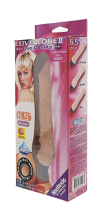 Водонепроницаемый вибратор из кибер кожи Duo Density (16 см , телесный) (Цвет: телесный)