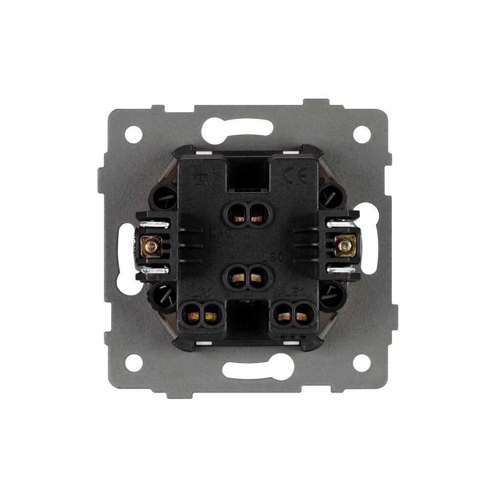 Механизм выключателя двухклавишный непроходной SWT-MK02-PL-BK-V (250V, 10A) (Arlight, -) 049888