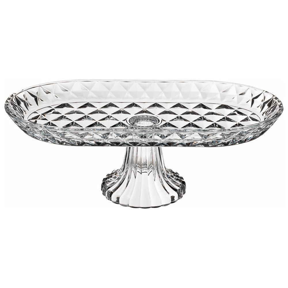 БЛЮДО НА НОЖКЕ ОВАЛЬНОЕ 33Х16Х12 СМ