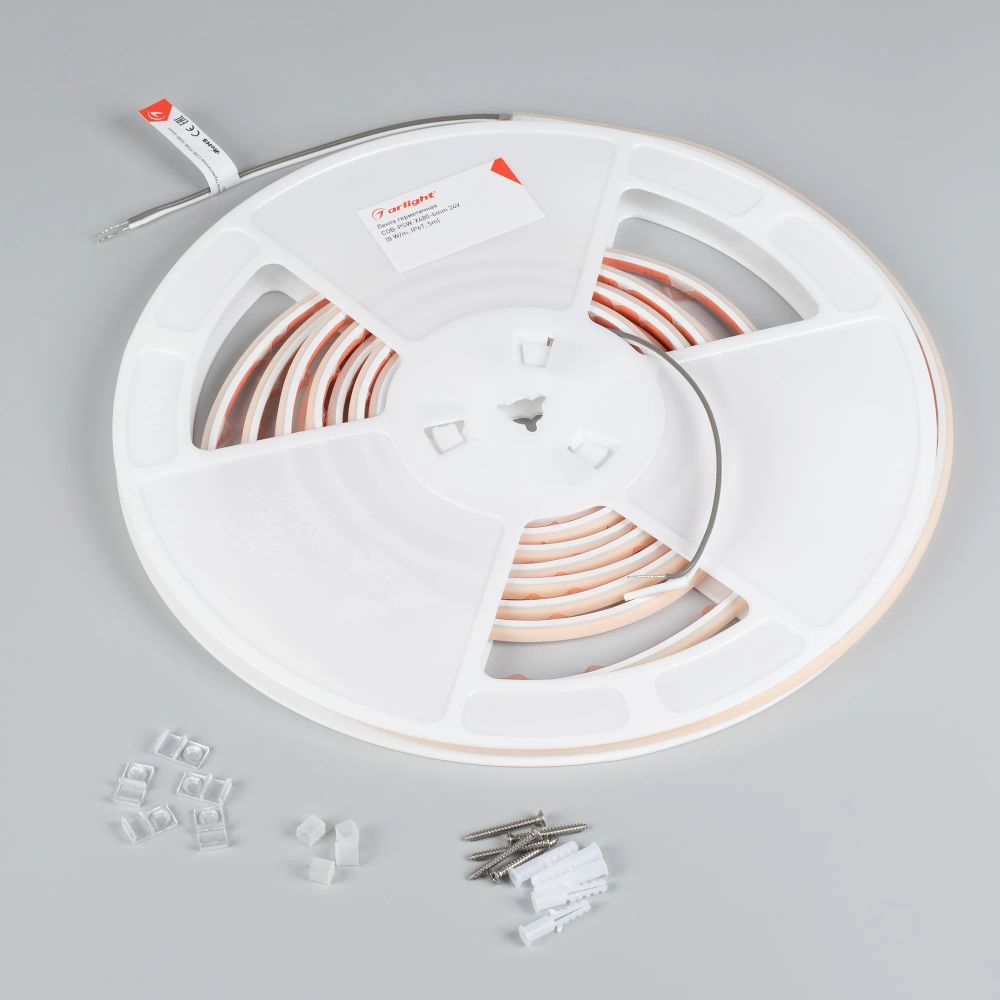 Светодиодная лента герметичная COB-PSW-X480-6mm 24V White6000 (8 W/m, IP67, 5m) (Arlight, -) 047889