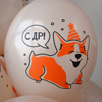 Латексный шар «С ДР! Корги», 36 см