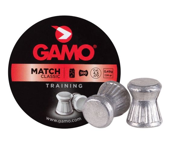 Пули Gamo Match 4,5 мм, 0,49 г (500 штук)