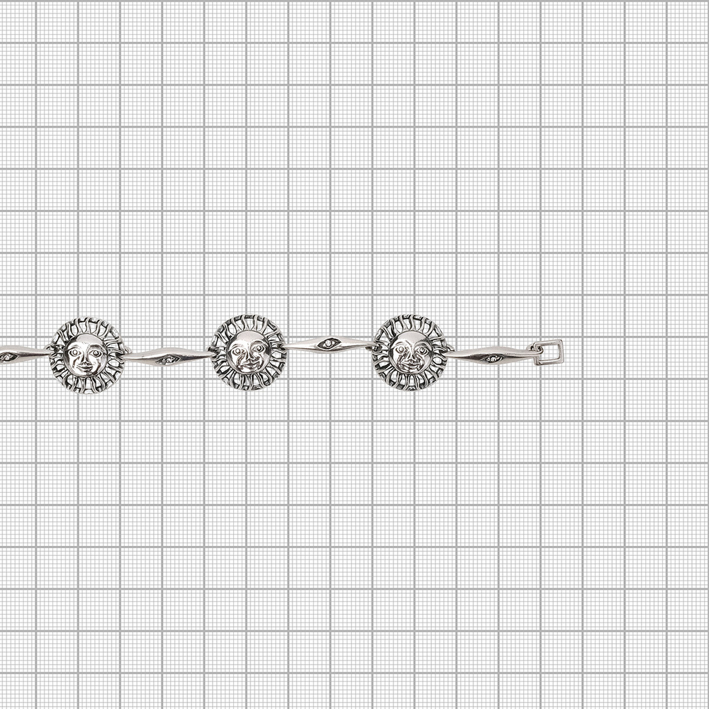 "Птат" браслет в серебряном покрытии из коллекции "Ра" от Jenavi с замком пряжка