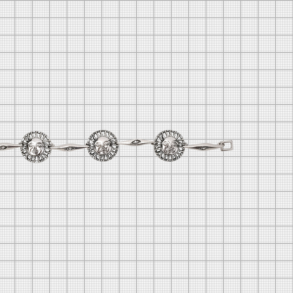 "Птат" браслет в серебряном покрытии из коллекции "Ра" от Jenavi с замком пряжка