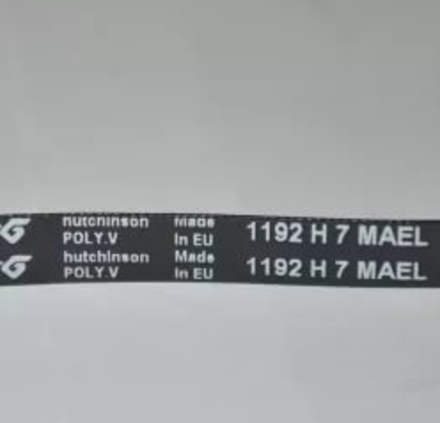Ремень 1192 H7 MAEL Hutchinson для стиральной машины 1130мм черный, белая надпись