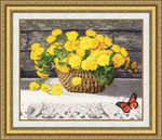 Размер: 31,6 х 39,1см;¶ Канва: Аида кремовая 16;¶ Вышивается крестом в 2 нити;¶ Количество цветов: 3