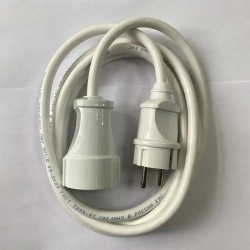 Удлинитель сетевой 3м с заземлением с одной розеткой IP20 16А ПВС ГОСТ 3х1,5 удлинитель бытовой, белый