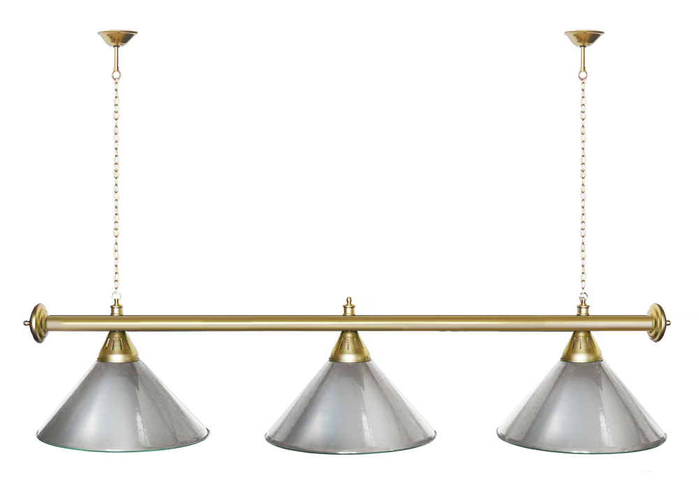 Лампа STARTBILLIARDS 3 пл. (плафоны золотые,штанга золотая,фурнитура золото)