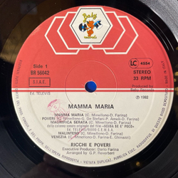 Винтажная виниловая пластинка Ricchi and Poveri Богатые и Бедные Mamma Maria (Italy 1982)