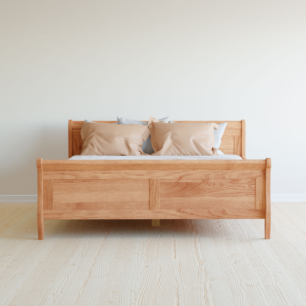 Кровать 160х200, Мелания, двуспальная, с ящиками, деревянная, из массива дуба, MAKOSA