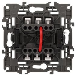 Выключатель ЭРА Elegance 14-1105-01М двойной с подсветкой, 10АХ-250В, белый матовый