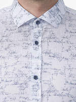 Сорочка мужская VESTER короткий рукав, газетный рисунок 76518 41