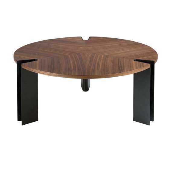 Журнальный столик Angel Cerda 2113, Ø90х36 см, орех