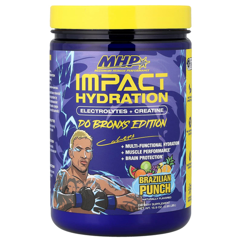 MHP, Impact Hydration, электролиты и креатин, бразильский пунш, 15,9 унции (0,99 фунта)