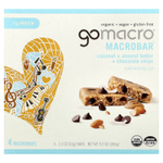 GoMacro, MacroBar®, Everancing Joy, кокосовое масло, миндальная паста и шоколадная крошка, 4 батончика по 65 г (2,3 унции)
